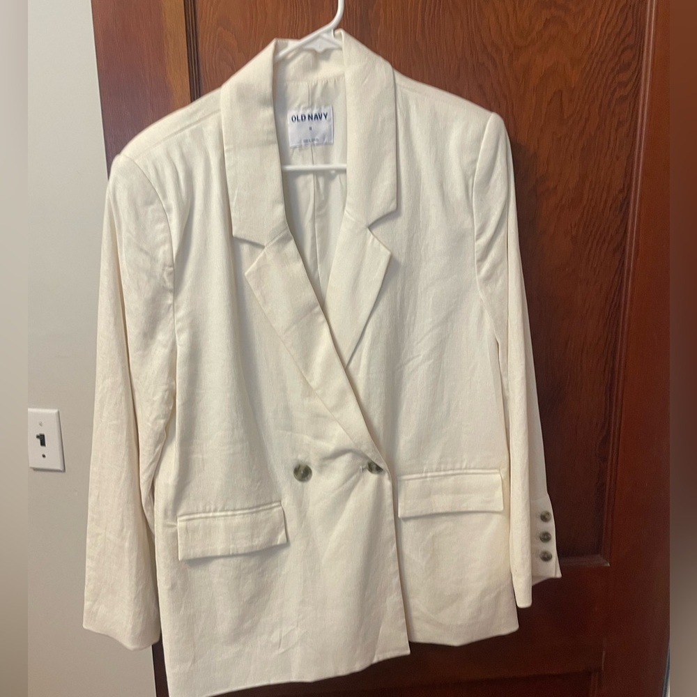 White old navy blazer